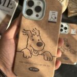 قاب موبایل آیفون سگ روی دیوار سنگشور پاپی