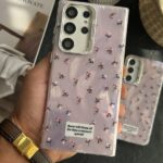 قاب موبایل سامسونگ گل رز اسپشیال کلاسیک شاینی صورتی