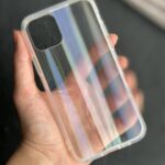 قاب موبایل آیفون ادویا پشت گلس هلوگرامی بیرنگ