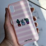 قاب موبایل آیفون کاکتوس صورتی