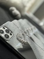 قاب موبایل آیفون قلب لاولی آیینه ای صدفی - Image 3