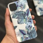 قاب موبایل آیفون برگ موز آبی ( 1035 )