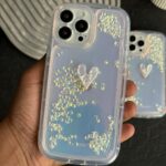 قاب موبایل آیفون قلب کریستالی آکواریومی