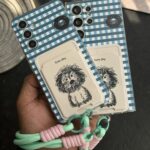 قاب موبایل سامسونگ سگ نقاشی کیوت جاکارتی + بندست