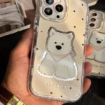 قاب موبایل ( آیفون - سامسونگ ) سگ پامر خرسی پاپی آیینه ای