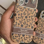 قاب موبایل آیفون گل رز رمانتیک گاردن قهوه ای