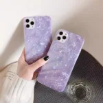 قاب موبایل آیفون ماربل الماس بنفش (2086)