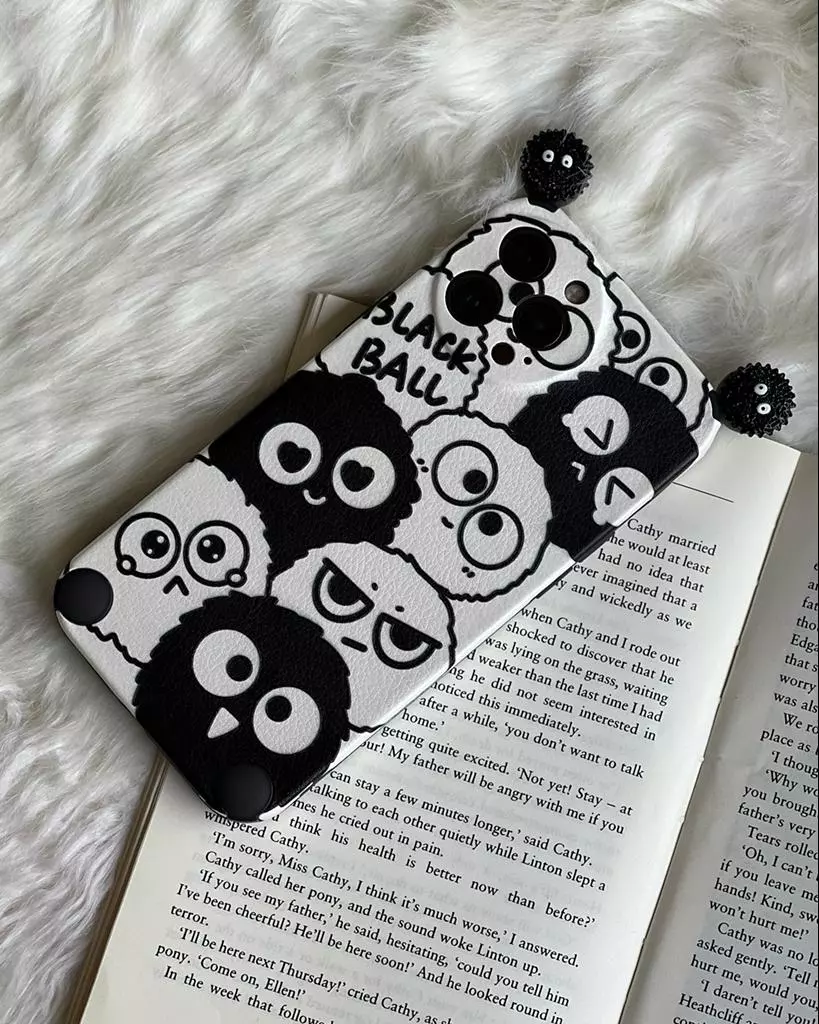 قاب موبایل آیفون هپل گوش دار سیاه و سفید محافظ لنزدار قاب موبایل آیفون هپل گوش دار سیاه و سفید محافظ لنزدار - Image 1