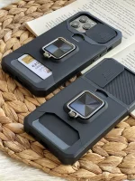 قاب موبایل آیفون آرمور جاکارتی کشویی استند حلقه ای