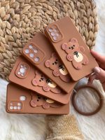 قاب موبایل آیفون خرس برانچ قهوه ای سیلیکونی + حلقه ست - Image 7