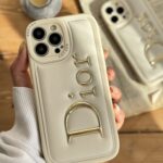 قاب موبایل آیفون دیور بالشتی لوگو طلایی