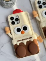 قاب موبایل آیفون شکلات شیری سیلیکونی پا استندشو - Image 7