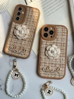 قاب موبایل آیفون شنل گل حصیری + بندست - Image 10