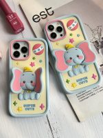 قاب موبایل آیفون بچه فیل دامبو گوش استندشو - Image 39