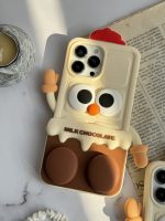 قاب موبایل آیفون شکلات شیری سیلیکونی پا استندشو - Image 23