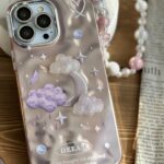 قاب موبایل آیفون دریم کیس ابر ماه و ستاره + بندست