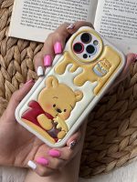 قاب موبایل آیفون برجسته خرس لوتسوهاگین و خرس پو محافظ لنزدار - Image 29