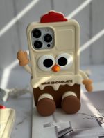 قاب موبایل آیفون شکلات شیری سیلیکونی پا استندشو - Image 8