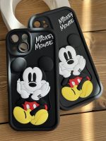 قاب موبایل آیفون میکی برجسته سولید مشکی بدون بند - Image 21