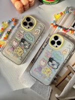 قاب موبایل آیفون خرس و پروانه نقاشی + بندست کوتاه - Image 18