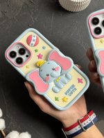 قاب موبایل آیفون بچه فیل دامبو گوش استندشو - Image 4