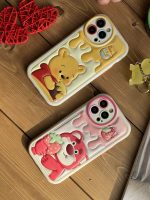 قاب موبایل آیفون برجسته خرس لوتسوهاگین و خرس پو محافظ لنزدار - Image 20