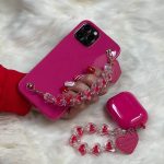 قاب موبایل آیفون باربی بند قلبی