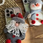 قاب موبایل آیفون کریسمسی آدم برفی و بابانوئل