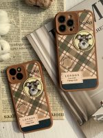 قاب موبایل آیفون باربری وینتیج استایل سگ قهوه ای محافظ لنزدار - Image 7