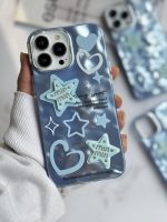 قاب موبایل آیفون ستاره آبی برجسته نگین دار - Image 13