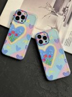 قاب موبایل آیفون نقاشی کودک درون قلبی آبی بنفش محافظ لنزدار ( 3005 ) - Image 9