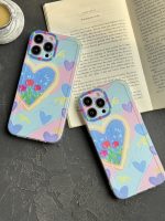قاب موبایل آیفون نقاشی کودک درون قلبی آبی بنفش محافظ لنزدار ( 3005 ) - Image 11