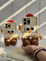 قاب موبایل آیفون شکلات شیری سیلیکونی پا استندشو - Image 20