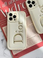 قاب موبایل آیفون دیور بالشتی لوگو طلایی - Image 23