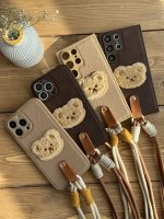 قاب موبایل آیفون خرس دوست داشتنی محافظ لنز + بندست - Image 2