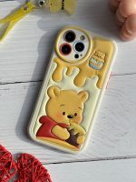 قاب موبایل آیفون برجسته خرس لوتسوهاگین و خرس پو محافظ لنزدار - Image 8