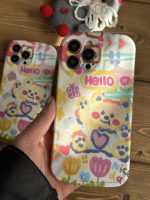 قاب موبایل آیفون خرس نقاشی آبرنگی پایه استند دار - Image 24