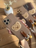 قاب موبایل آیفون خرس دوست داشتنی محافظ لنز + بندست - Image 6