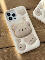 قاب موبایل آیفون خرس نیوفیس پاپسوکت برجسته - Image 20