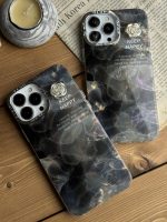 قاب موبایل آیفون سنگ ماربل دودی گل برجسته - Image 9