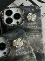 قاب موبایل آیفون سنگ ماربل دودی گل برجسته - Image 6