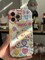 قاب موبایل آیفون خرس نقاشی آبرنگی پایه استند دار - Image 20