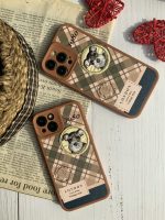 قاب موبایل آیفون باربری وینتیج استایل سگ قهوه ای محافظ لنزدار - Image 5