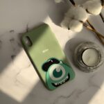 قاب موبایل آیفون مایک ژله ای مات پرینتی سبز