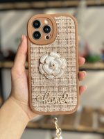 قاب موبایل آیفون شنل گل حصیری + بندست - Image 18