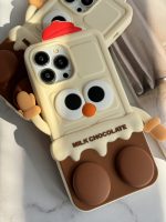 قاب موبایل آیفون شکلات شیری سیلیکونی پا استندشو - Image 3