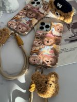 قاب موبایل آیفون خانواده خرسی + بند کوتاه خرسی - Image 4