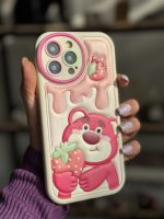 قاب موبایل آیفون برجسته خرس لوتسوهاگین و خرس پو محافظ لنزدار - Image 23