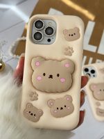 قاب موبایل آیفون خرس نیوفیس پاپسوکت برجسته - Image 16