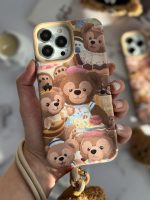 قاب موبایل آیفون خانواده خرسی + بند کوتاه خرسی - Image 3